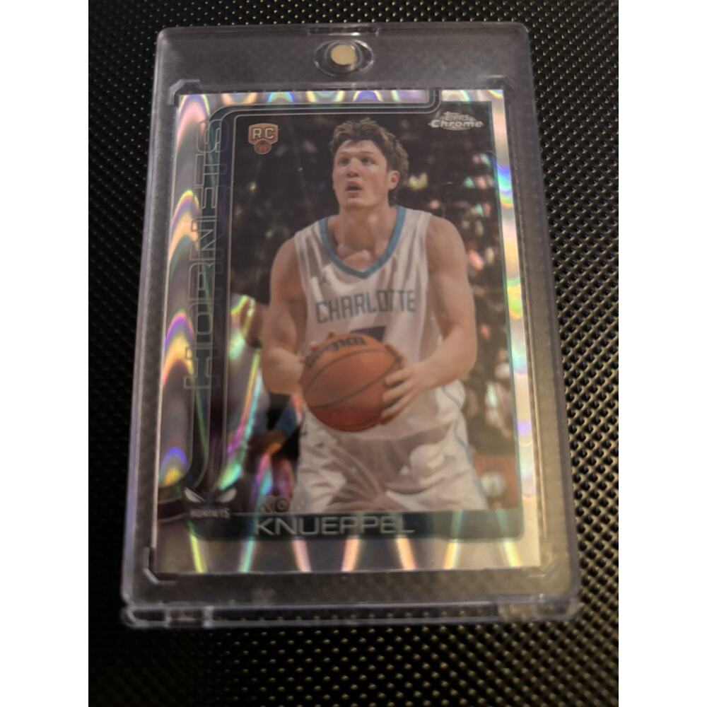 2025-26 Topps Chrome KON KNUEPPEL Rookie RayWave REFRACTOR Hornets RC #254!